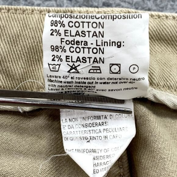 NWOT Brioni Pants Adult 8 Beige Italian Denim Jeans Cotton Stretch Casual Womens - Picture 8 of 13